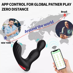 APP Control 360° Rotation Vibrating Prostate Anal Plug