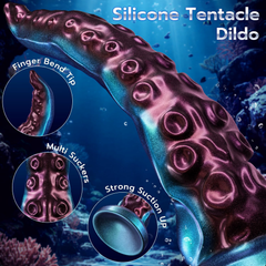 10-Inch Wiggling Tentacle Dildo: Dynamic Wave Motion & P-Spot Prostate Massager with Strong Suction