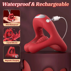 Dual-Motor Couples Vibrating Stamina Ring
