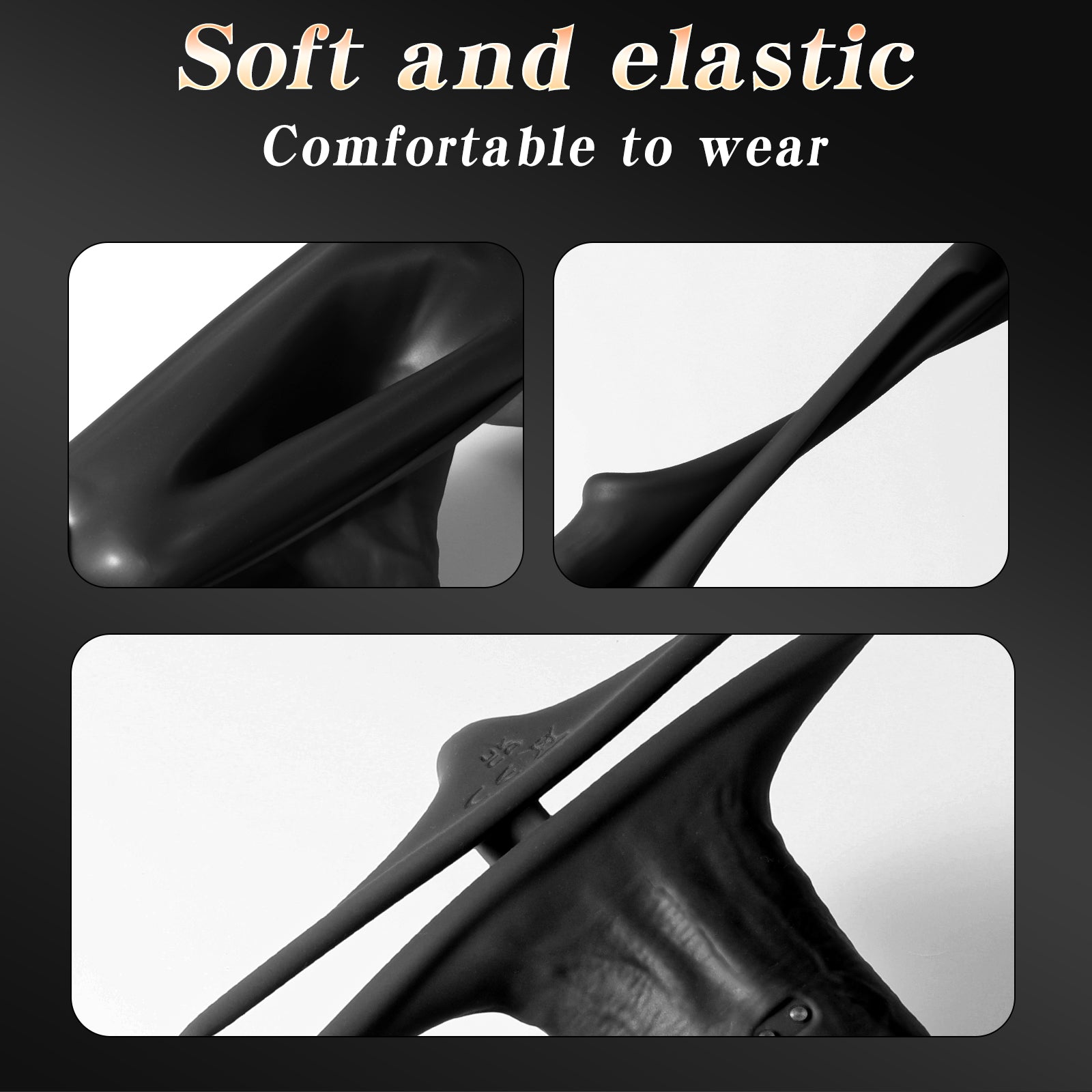 app control vibrating black penis sleeve & cock ring comfortable wearing fits around any size