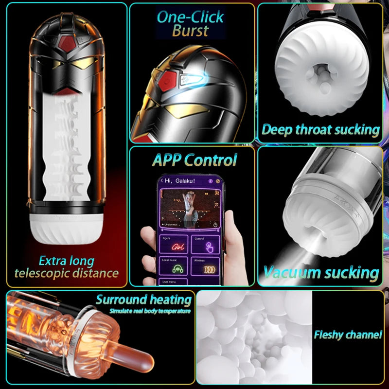 Mecha original Male masturbators Cup APP Control