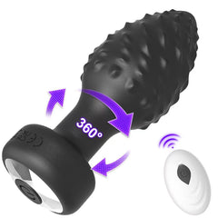 Lumina Vortex 360° Rotating Anal Vibrator – 10 Frequency Dual-Motor Stimulation with 7-Color LED Light