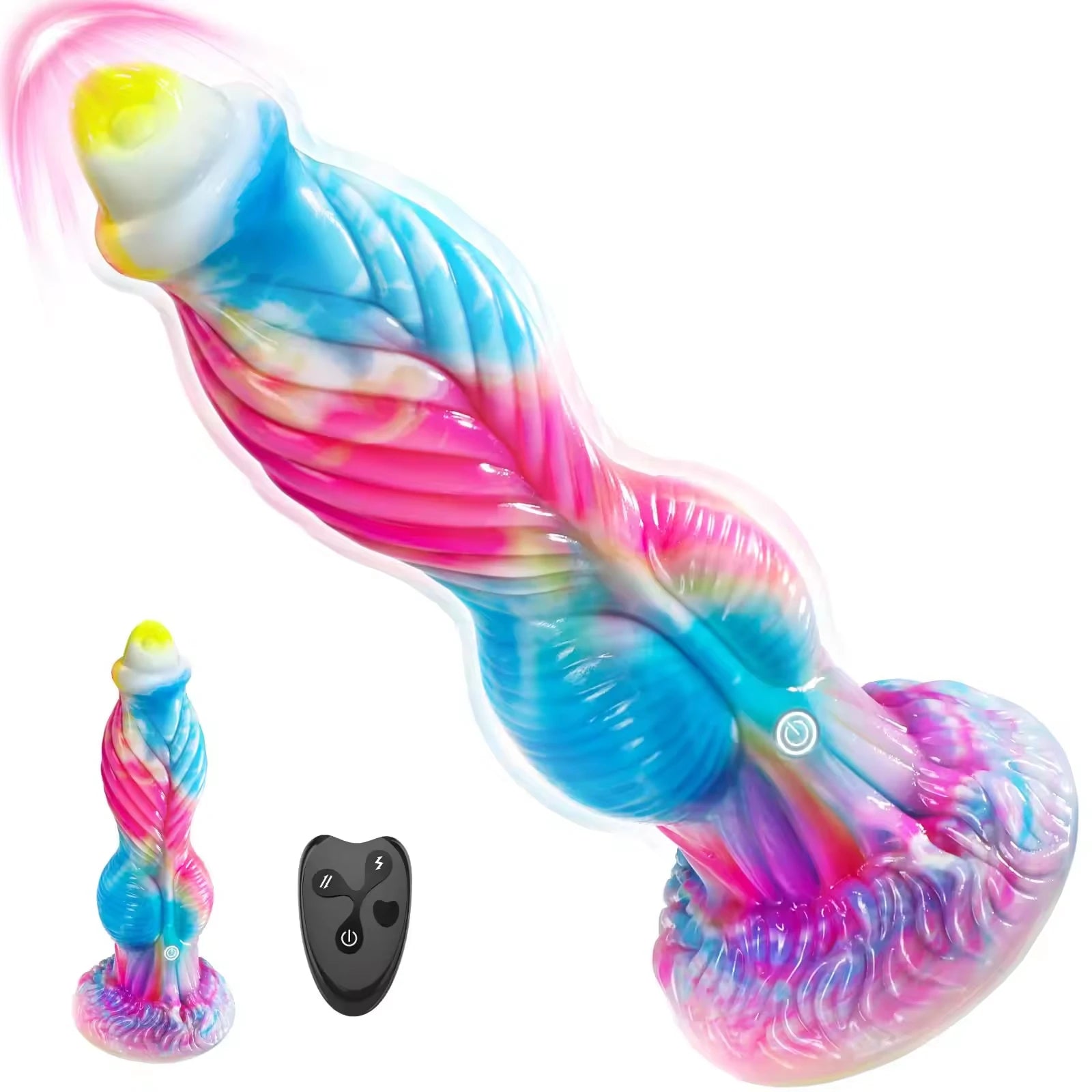 Phoenix Animal Texture 7 Thrusting Vibrating Big Sucker Monster Dildo 10.23 Inch