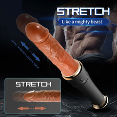 Baseball Bat - Realistic Thrusting Heating Dildo Anal Plug