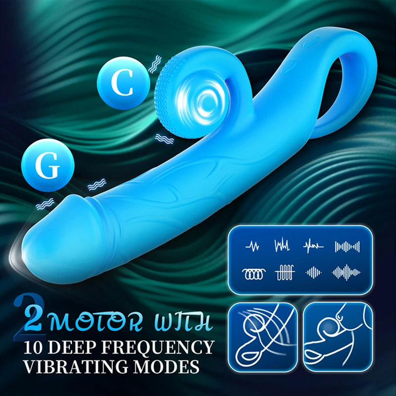 Smurfs - Dual Pleasure Clit Stimulator & G-Spot Vibrator