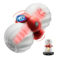 Joyce - Heating & Vibrating Manual Masturbator 3D Textured Vagina Anal Beads