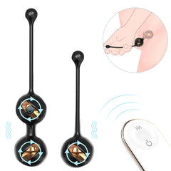 GEM - Black egg vibrator kegal trainer set