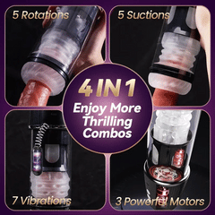 4 in 1 Rotating Sucking Enjoy Inflation & Twist Massage Fun Masturbation Stroker