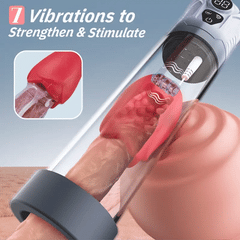 GrowPlus - Enhance Pleasure and Performance with 5 Suction Modes and 7 Vibration Settings for Penis Pumps
