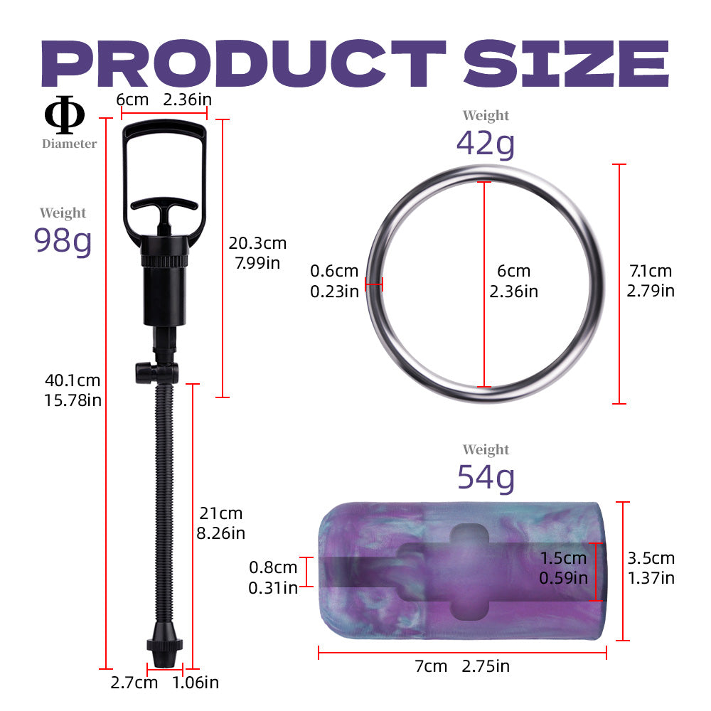 Monster Kinky Special-Shaped Thick Meat Pocket Pussy with Manual Vacuum Pump