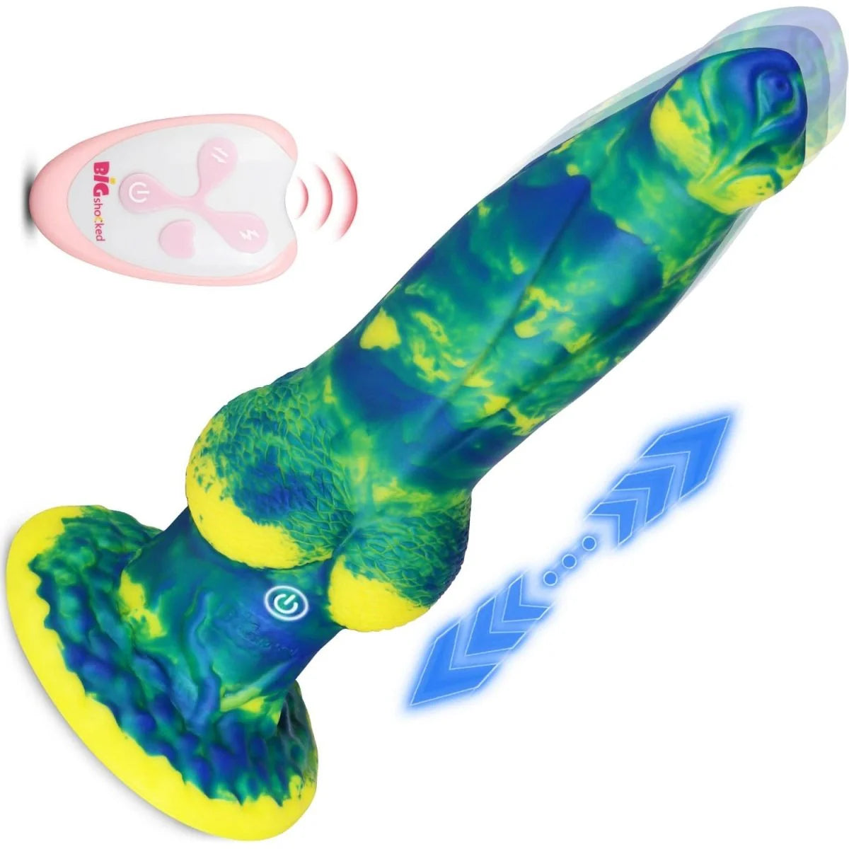 8.7in Thrusting & Vibrating Silicone Fantsy Dildo