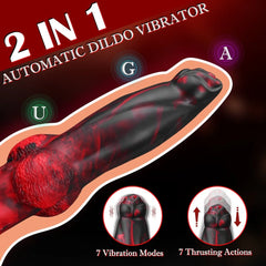 8.7in Thrusting & Vibrating Silicone Fantsy Dildo