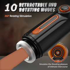 6 IN 1-10 Vibrating & Thrusting with 4 Sucking Male Maturbation Cup