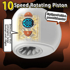 U-egg - Penetrative Style Male Masturbator with Rotating Piston, Glans Vibration & Testicle Massage