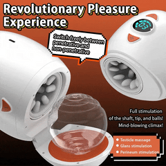 U-egg - Penetrative Style Male Masturbator with Rotating Piston, Glans Vibration & Testicle Massage