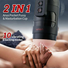 Thunder 10 Vibrating Masturbation Cups and Pussy Pockets 2 in 1 APP Control