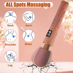 Wood-Textured Wand Massager - Powerful Performance Meets Natural Elegance