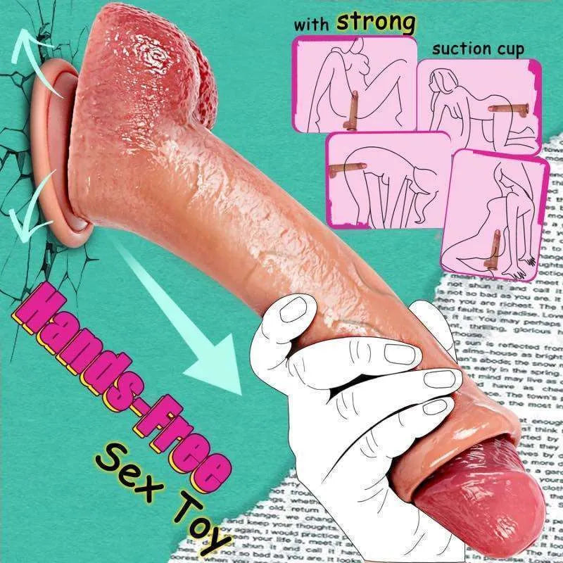 Unlock- 10.5in Huge Realistic Silicone Dildo