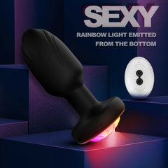 dancing queen - LED Anal plug 360 degree rotation with remote control