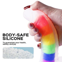 Julian - 5.4-inch Rainbow Jelly Realistic Suction Cup Dildo