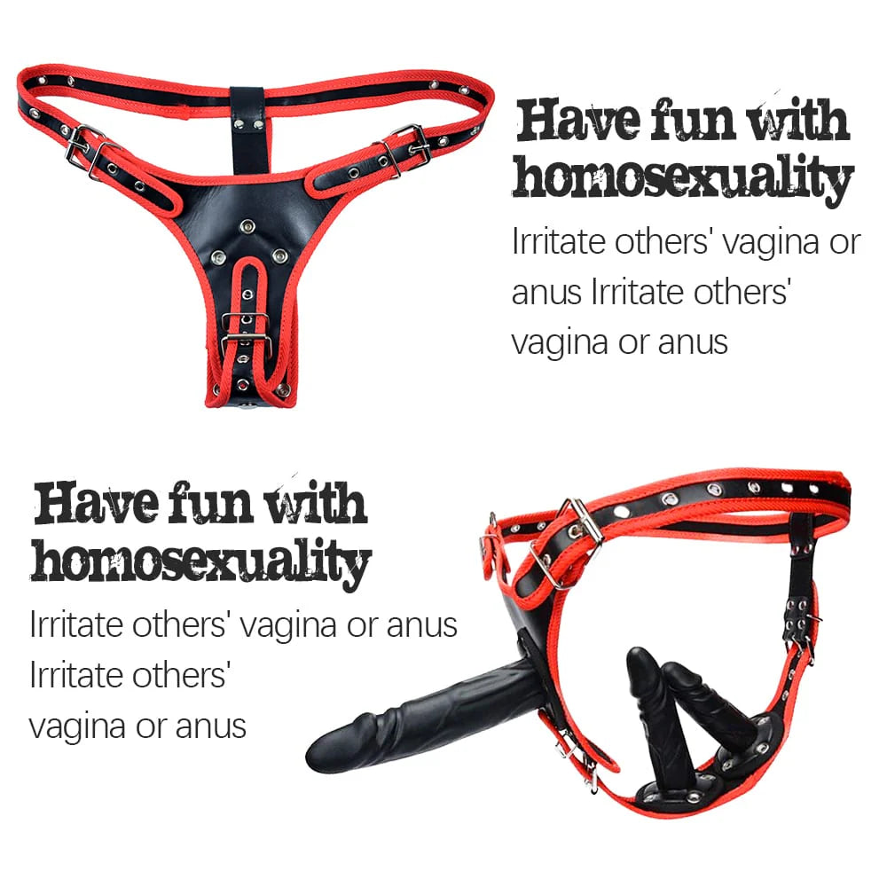 Removable Silicone Double-Sided Strap-On Dildo Set with Adjustable Harness