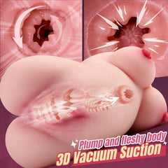 TT - Plump Body Thick Flesh Compact Masturbator - Suction Cup Sensation - Ultra Heavy 1KG - Soft TPE