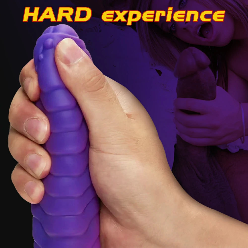 Carl-Caterpillar Intelligent Heating 3 Thrusting 5 Vibrating Monster Dildo 9 Inch