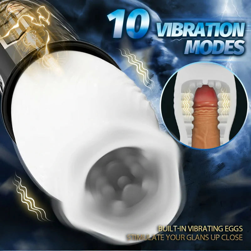 TORNADO 10 Vibration 5 Rotation Better Wrapping Male Masturbation