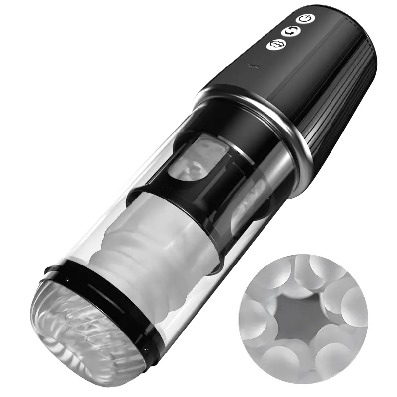 4 in 1 Rotating Sucking Enjoy Inflation & Twist Massage Fun Masturbation Stroker