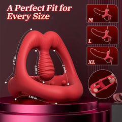 Dual-Motor Couples Vibrating Stamina Ring