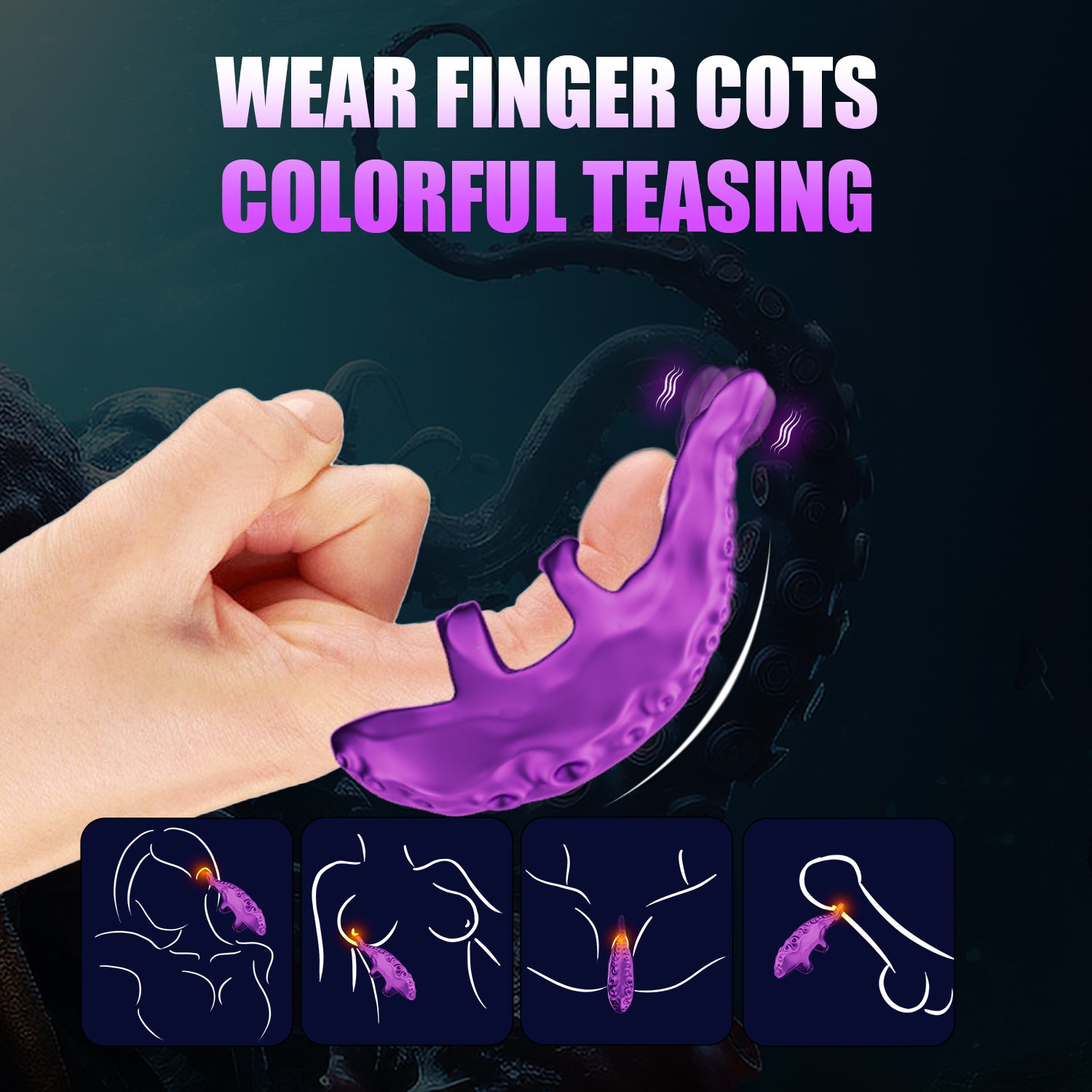 Realistic Octopus Tentacle Vibrator – Finger Clitoral Stimulator