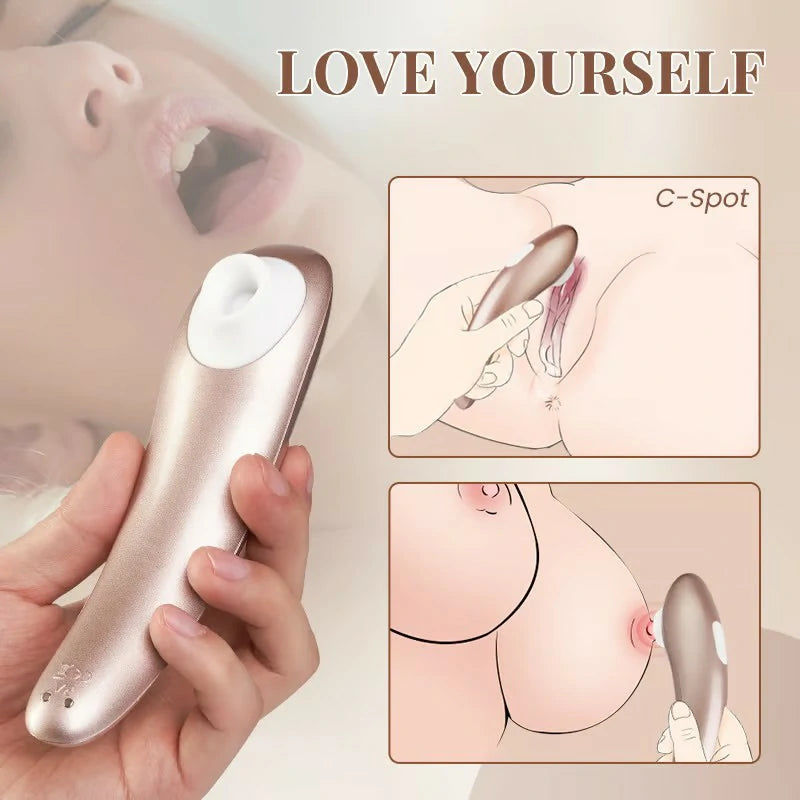 Satiate - Clitoral Stimulation Vibrator Champagne-Colored