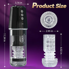 4 in 1 Rotating Sucking Enjoy Inflation & Twist Massage Fun Masturbation Stroker
