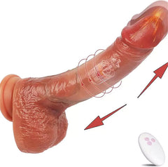 8 Powerful Thursting & Vibrating Rotating 3 in 1 Heating Realistic Dildo