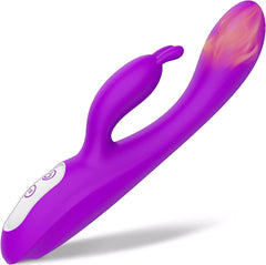 G-Spot Rabbit Vibrator with Heating Function and Bunny Ears for Clitoris G-spot Stimulation