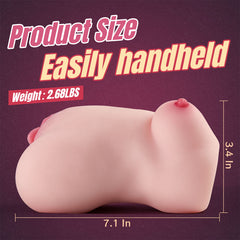 TT - Plump Body Thick Flesh Compact Masturbator - Suction Cup Sensation - Ultra Heavy 1KG - Soft TPE