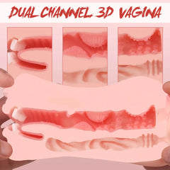 Realistic Pocket Pussy Three Channel Mouth Vaginal Anal