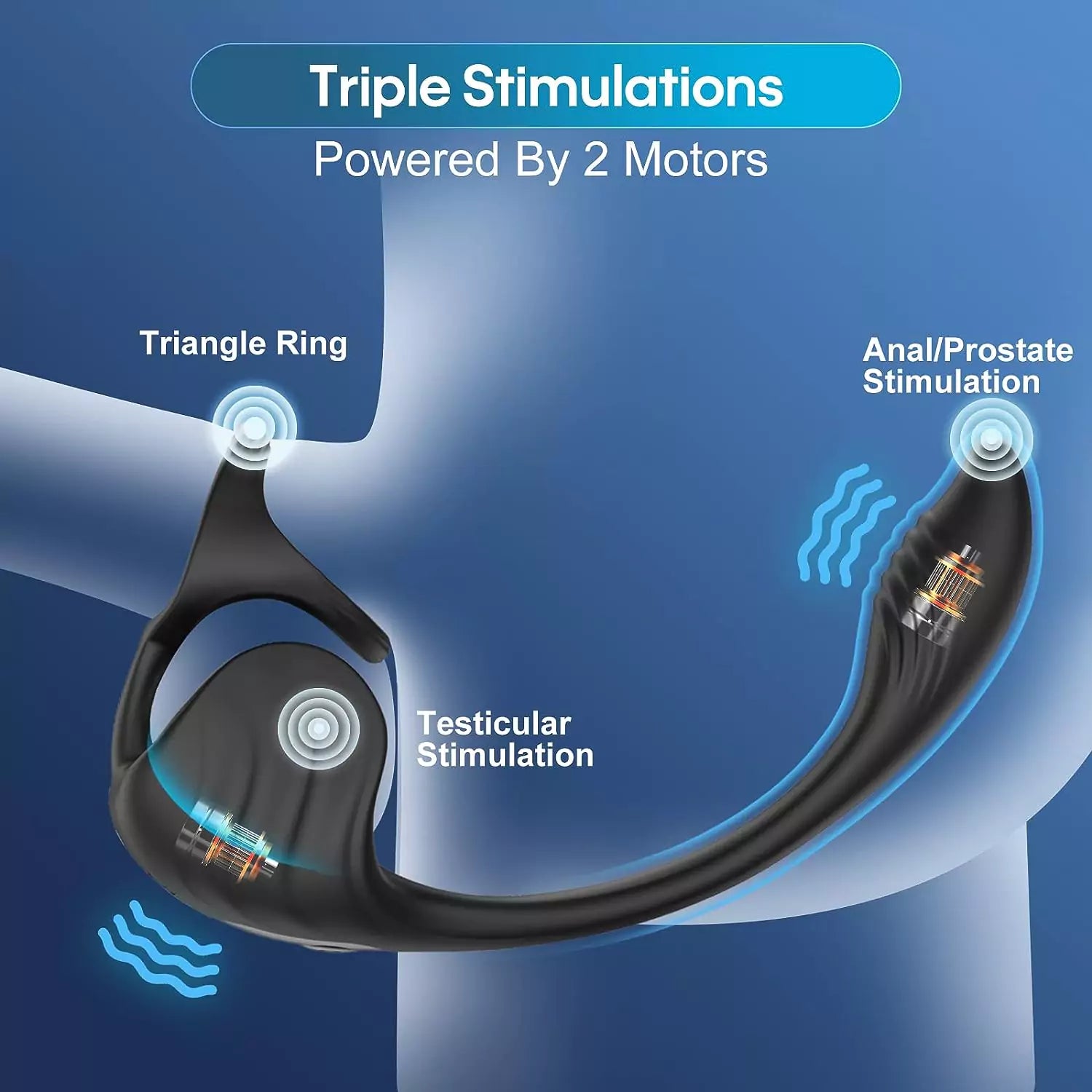 APP Control Spherical Vibrating Anal Plug with Penis Rings