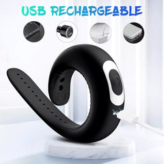 Vibrating Penis Ring with Adjustable Buckle