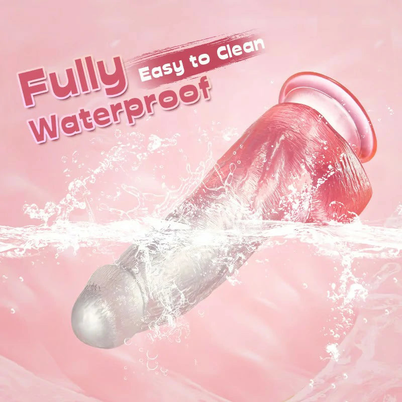 CrystalLove - Jelly Silicone Lifelike Dildo 8.07 Inch