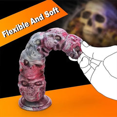 Huge Fantasy Dildo for Halloween2024 with Suction Cup 2 sizes horror skull