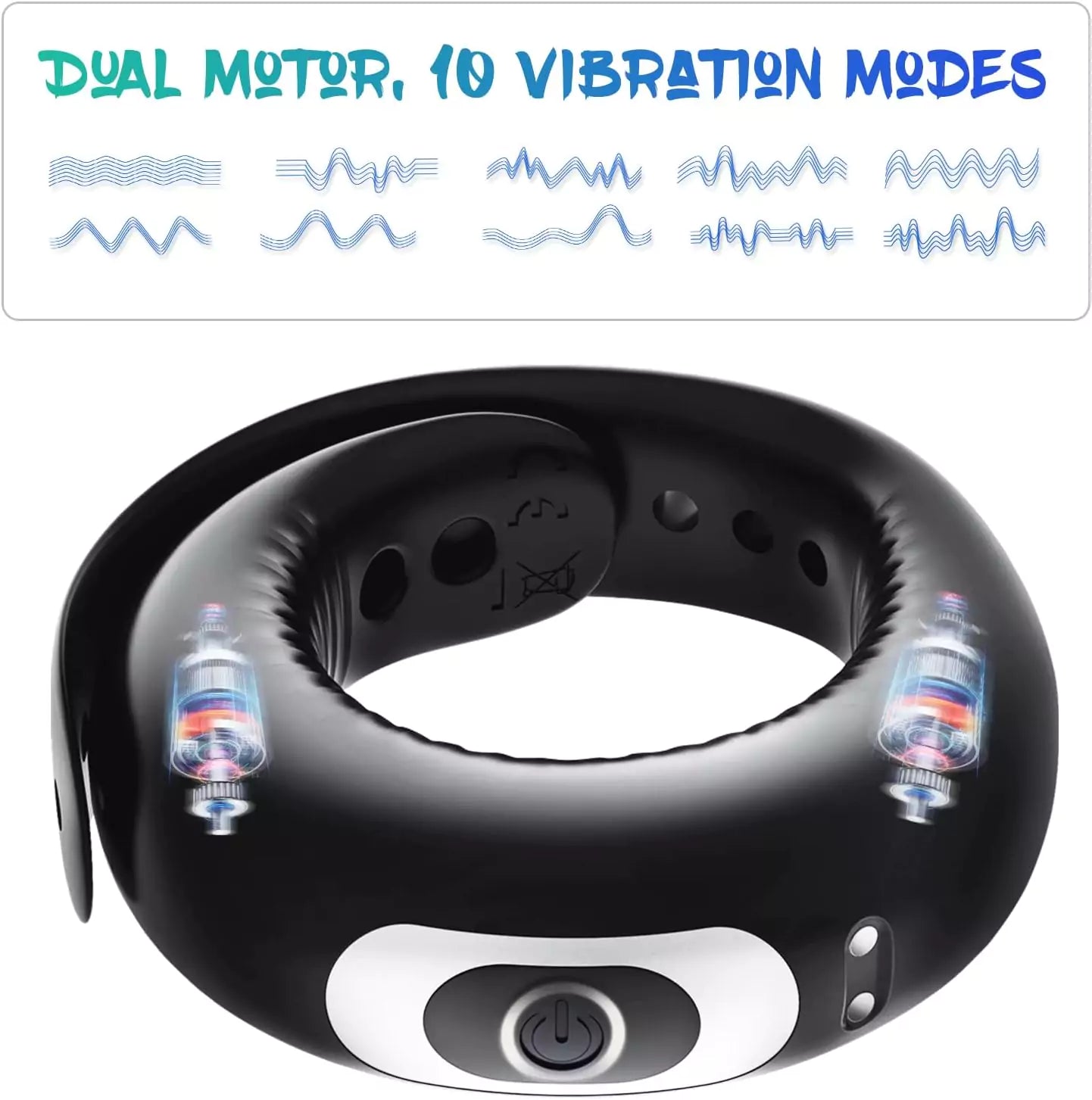 Vibrating Penis Ring with Adjustable Buckle