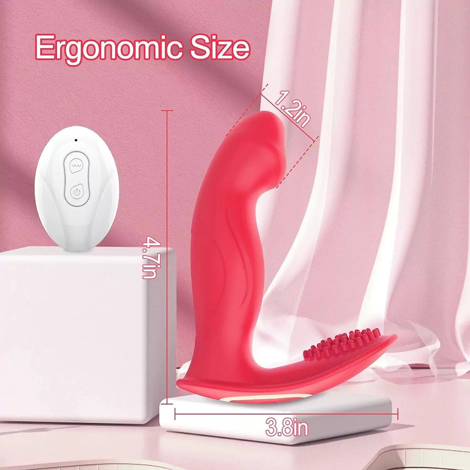 App Control Wiggling & Vibrating Double Stimulation Dildo