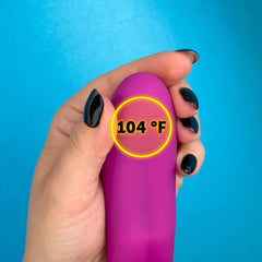 The warming function heats the shaft up to 104°F