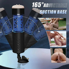 Enduro - 6 Bi-Directional Telescopic Rotation Masturbator with Suction Base