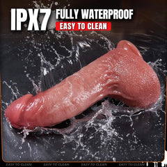 Realistic Curved Dildo with Thrusting, Heating & Vibration