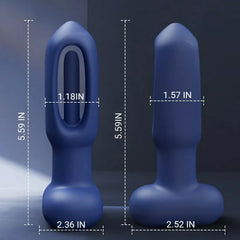 Tender - 10 Tapping 10 Vibrating Pointed Design Anal Toy ButtReal Joy