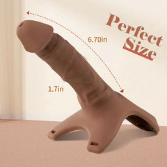 Unisex Lifelike Strap-on Dildo Penis Sleeve 6.70 Inch