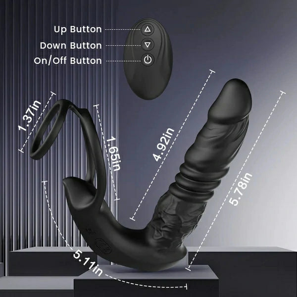 Hark - Lifelike Thrusting Vibrating Prostate Massager with Penis Ring