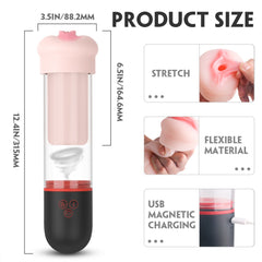 Transparent Penis Enlargement Pump with 9 Vibrating 9 Sucking